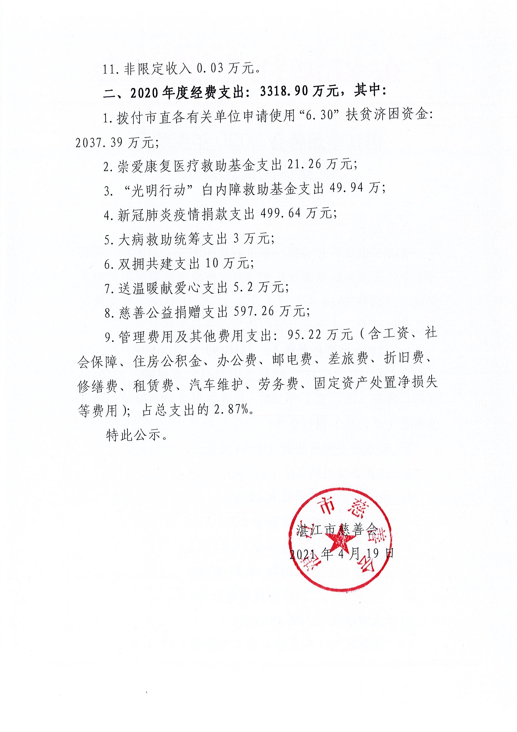 湛江市慈善会2020年度经费收支情况信息公示2.jpg